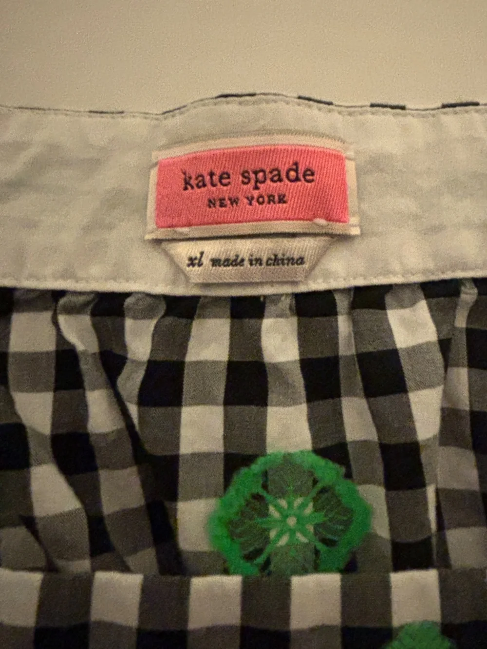 Kate Spade Gingham Voile Top